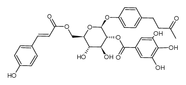 4-[4-[[6-O-[(2E)-3-(4-Hydroxyphenyl)-1-oxo-2-propen-1-yl]-2-O-(3,4,5-trihydroxybenzoyl)-beta-D-glucopyranosyl]oxy]phenyl]-2-butanone