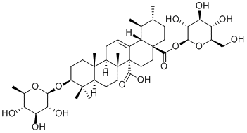 Quinovic acid 3-O-(6-deoxy-beta-D-glucopyranoside) 28-O-beta-D-glucopyranosyl ester