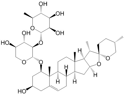 (1beta,3beta,25S)-3-Hydroxyspirost-5-en-1-yl 2-O-(6-deoxy-alpha-L-mannopyranosyl)-beta-D-xylopyranoside
