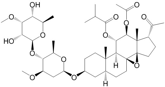 3-O-beta-Allopyranosyl-(1->4)-beta-oleandropyranosyl-11-O-isobutyryl-12-O-acetyltenacigenin B