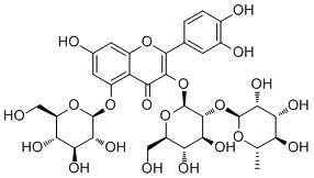 Quercetin-3-O-[alpha-L-rhamnose-(1->2)-beta-D-glucopyranosyl]-5-O-beta-D-glucopyranoside