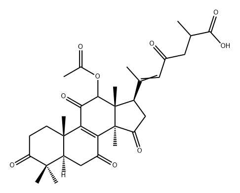 12beta-Acetoxy-3,7,11,15,23-pentaoxo-lanost-8,20-dien-26-oic acid