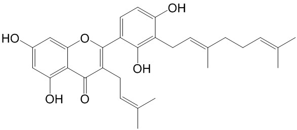 3'-Geranyl-3-prenyl-2',4',5,7-tetrahydroxyflavone