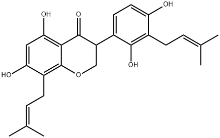 5,7,2',4'-Tetrahydroxy-8,3'-di(gamma,gamma-dimethylallyl)-isoflavanone