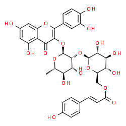 Quercetin 3-O-beta-(6''-p-coumaroyl)glucopyranosyl(1->2)-alpha-L-rhamnopyranoside