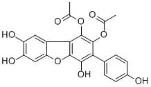 1,2-Diacetoxy-4,7,8-trihydroxy-3-(4-hydroxyphenyl)dibenzofuran