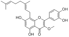 5,7,3',4'-Tetrahydroxy-3-methoxy-8-geranylflavone