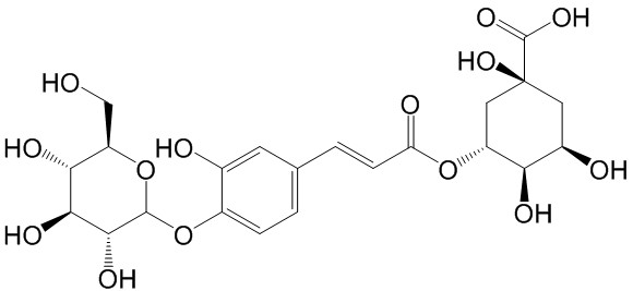 3-[[(2E)-3-[4-(D-glucopyranosyloxy)-3-hydroxyphenyl]-1-oxo-2-propen-1-yl]oxy]-1,4,5-trihydroxy-(1S,3R,4R,5R)-Cyclohexanecarboxylic acid