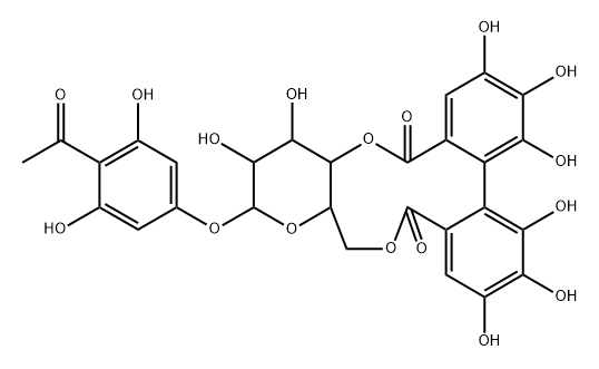 2,6-Dihydroxyacetophenone-4-O-[4',6'-(S)-hexahydroxydiphenoyl]-beta-D-glucose