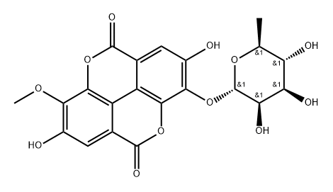 3-O-Methylellagic acid 3'-O-alpha-rhamnopyranoside