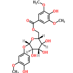 4-Hydroxy-3-methoxyphenyl O-beta-D-6-O-syringate-glucopyranoside