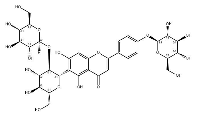Isosaponarin 2''-O-glucoside (Isovitexin-2''-4'-di-O-beta-D-glucoside)