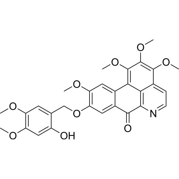 1,2,3,10-Tetramethoxy-9-(2-hydroxy-4,5-dimethoxybenzyloxy)oxoaporphine