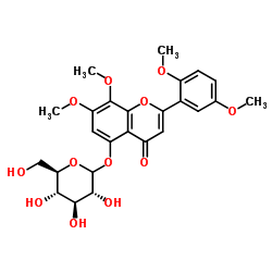 5-Hydroxy-7,8,2',5'-tetramethoxyflavone 5-O-glucoside