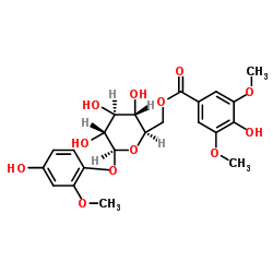 4-Hydroxy-2-methoxyphenol 1-O-(6-O-syringoyl)glucoside